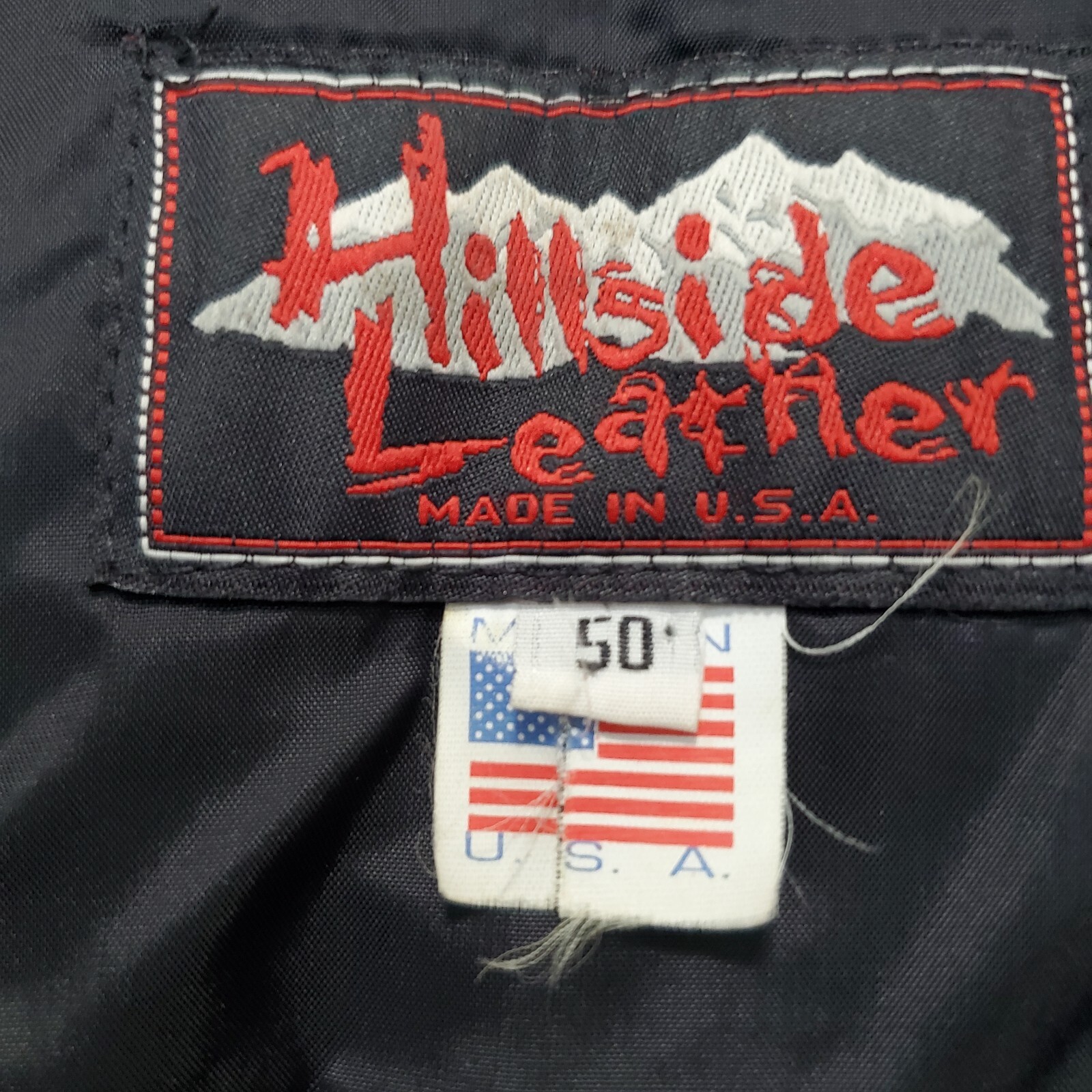 Hillside Leather Black Snap-Up Lace-Up Sides Biker Vest Size 50 2XL Inner Pocket