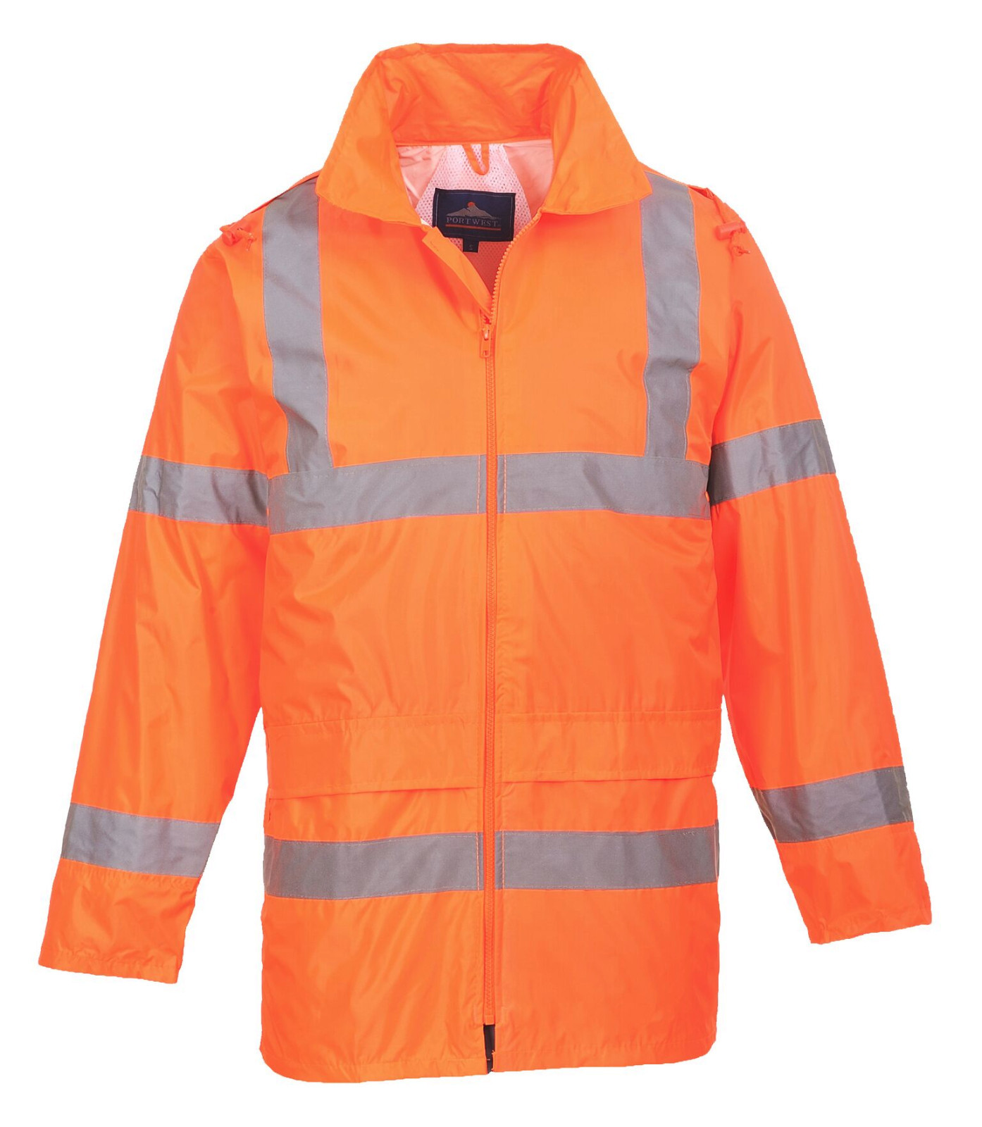 Safety Rain Jacket Reflective Green Hi-Vis Raincoat Rainjacket w Hood S-7XL