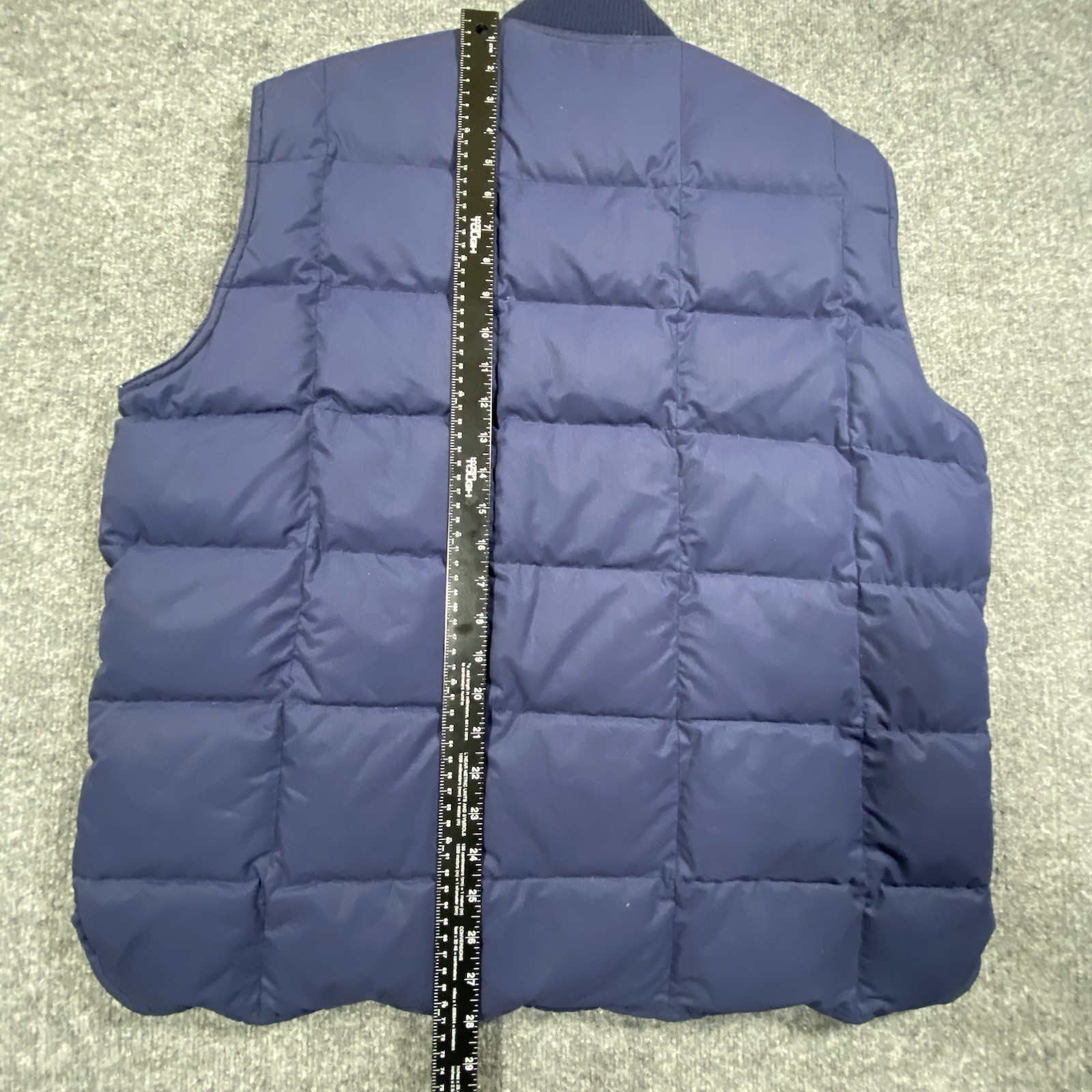 Eddie Bauer Downlight Vest Mens Size XL Navy Blue Goose Down Puffer Quilted Nice