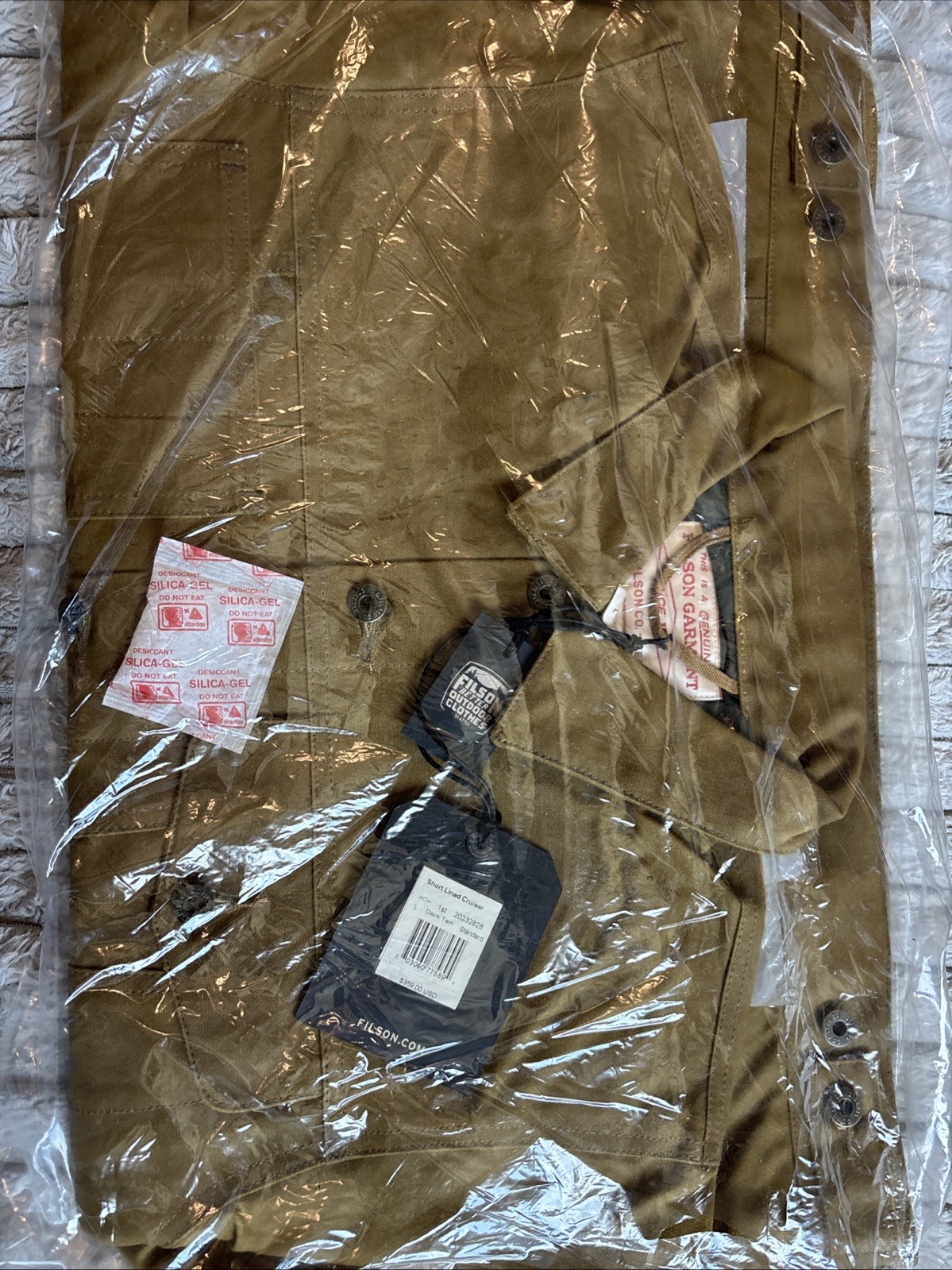 Filson tin cloth short lined cruiser jacket Men’s L