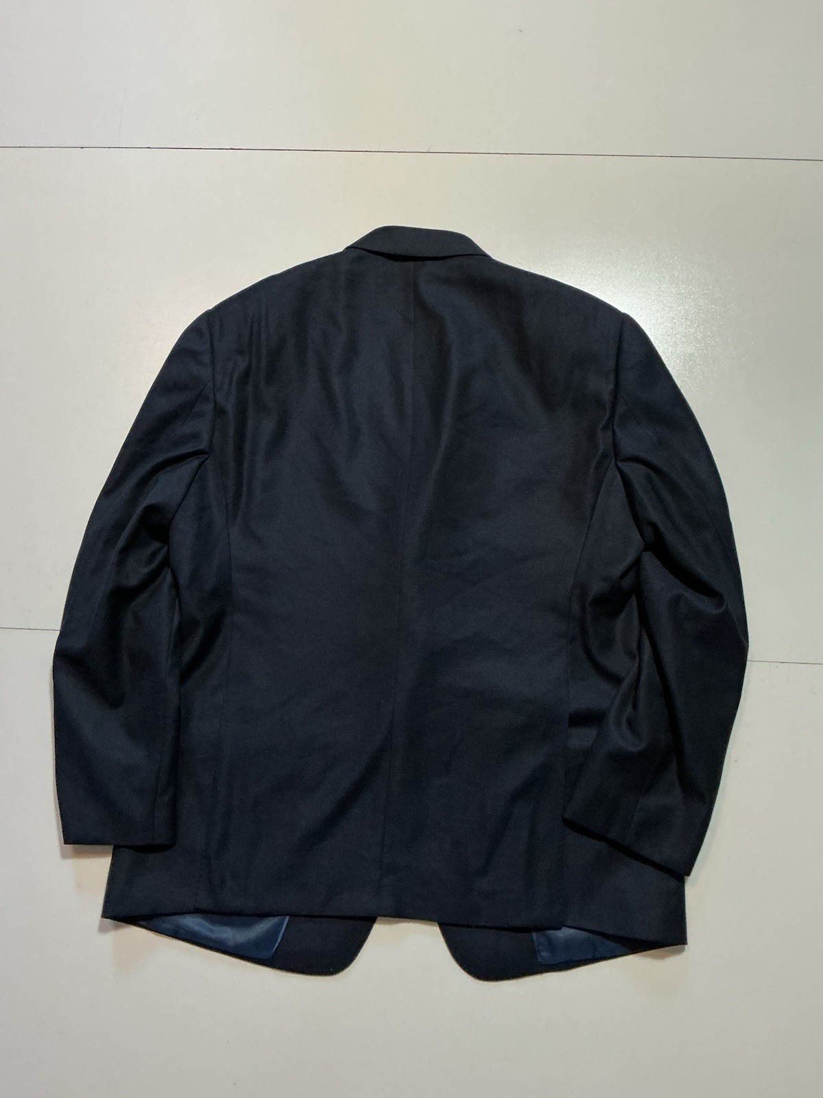 Armani Collezioni G Line Navy Blue 100% Wool Two Button Blazer Suit Jacket Sz.58
