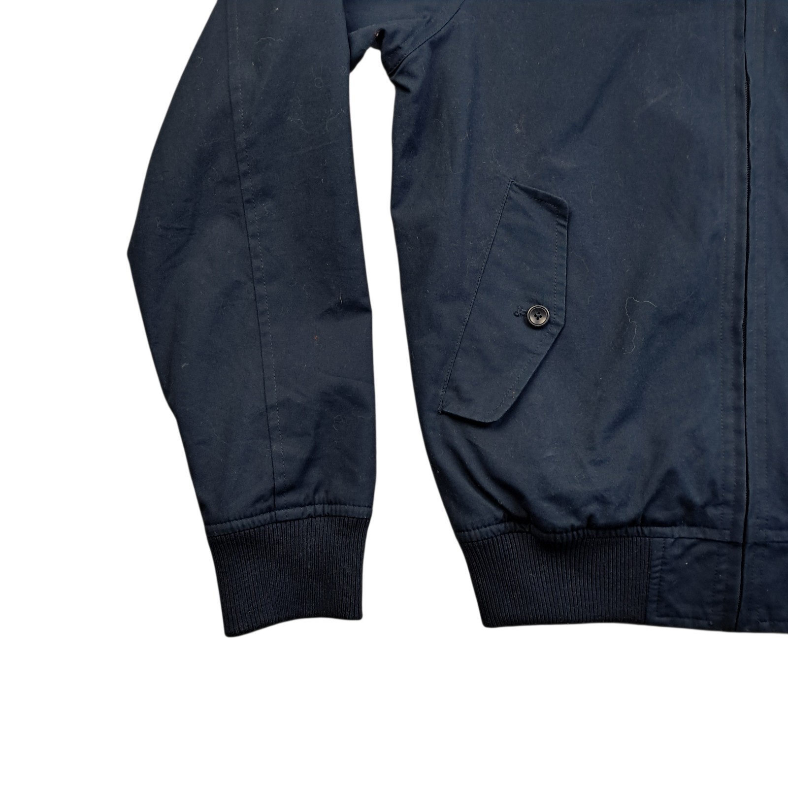 Ben Sherman Jacket S Men’s Blue Cotton / Polyester Harrington Plain Signature