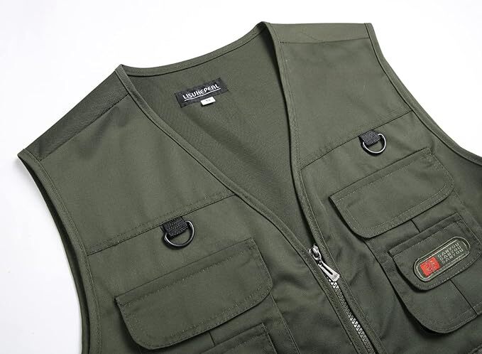 Mens Cargo Multi Pocket Utility Vest Fishing Hiking Camping Gilet Waistcoat Tops