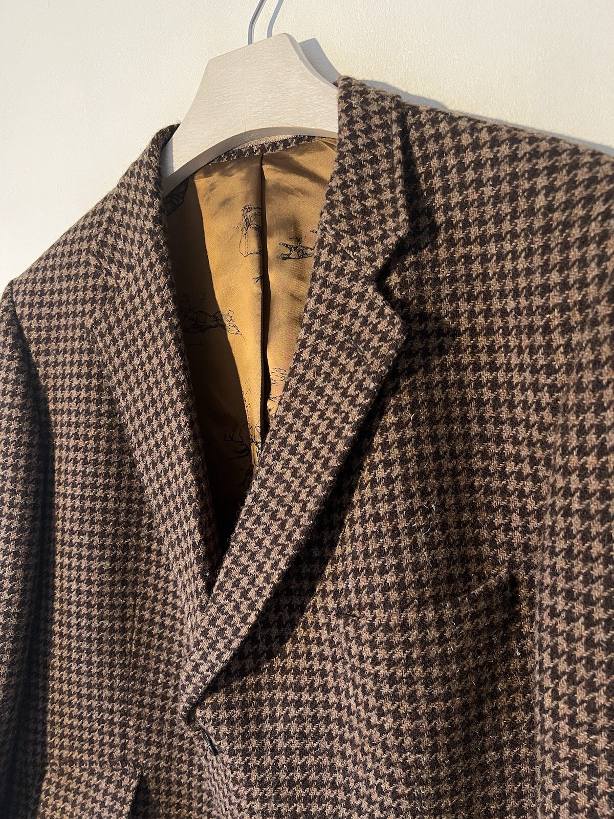 Cordings Tweed Jacket 48R Piccadilly Brown Houndstooth Country Hunt Shoot LNWOT