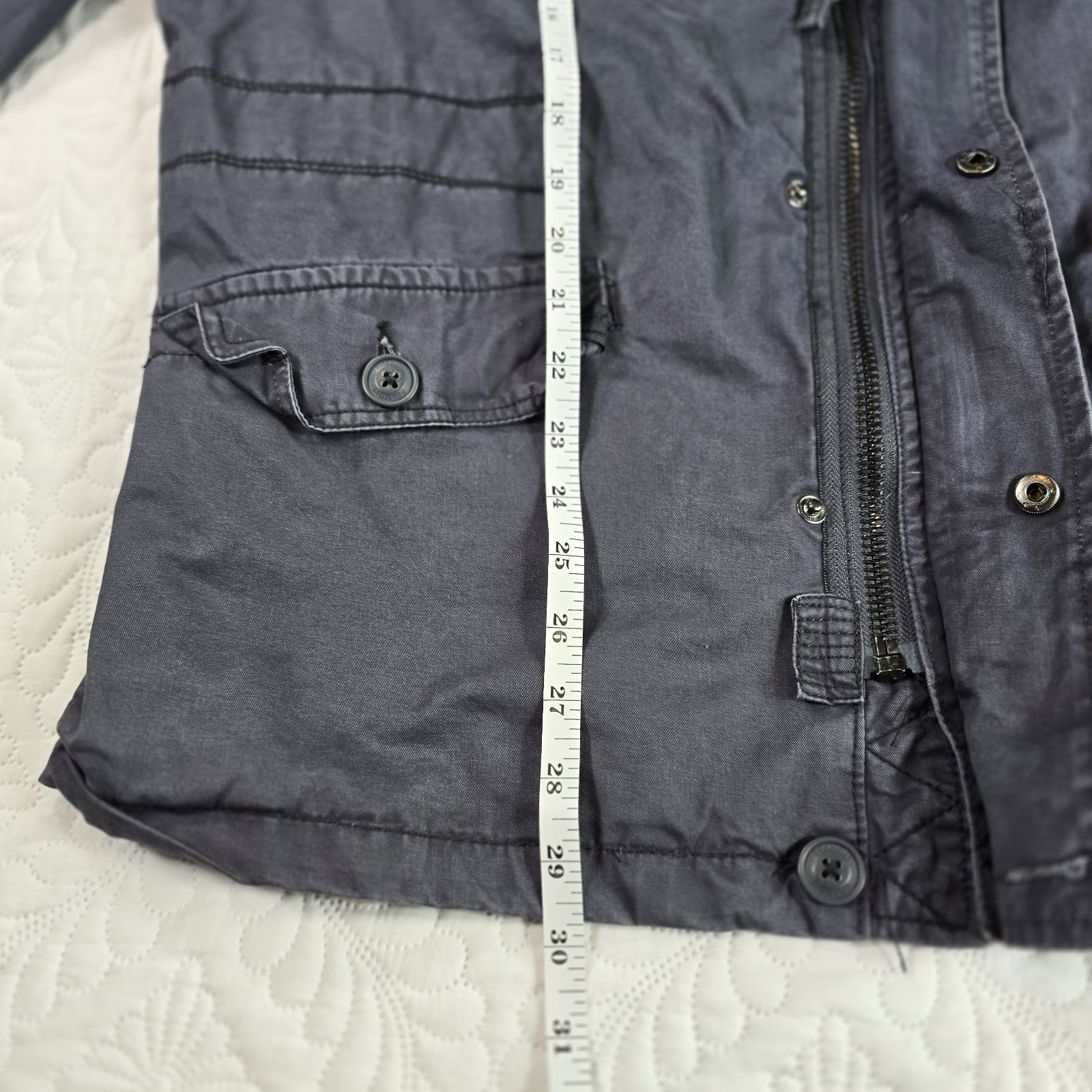 Brandit Britannia Jacket Mens XL Dark Gray Indigo Cotton Military M65 Style Coat