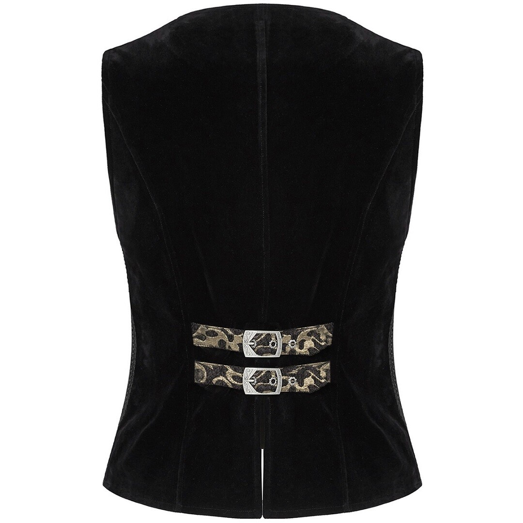 Gothic Waistcoat Vest Gold Paisley Velvet Steampunk Regency Victorian Vest