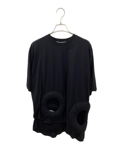 ENFOLD Black Cotton T-Shirt M Short Sleeve Modern Design Women