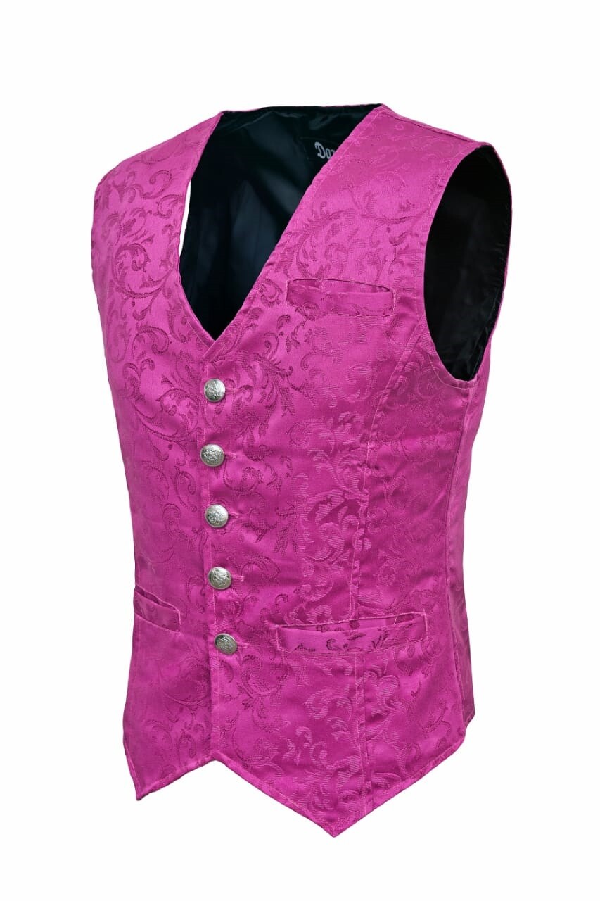 Brocade Men’s Vest Waistcoat Gothic Steampunk Victorian/Western-Reenactment/USA