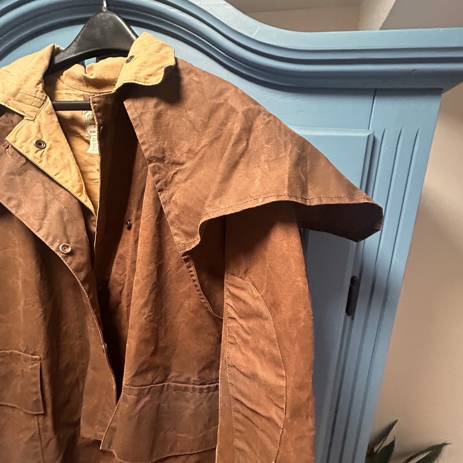Claybourn Australia Brisbane Old Oilskin Riding Coat Cotton Lining Size 5 105CM