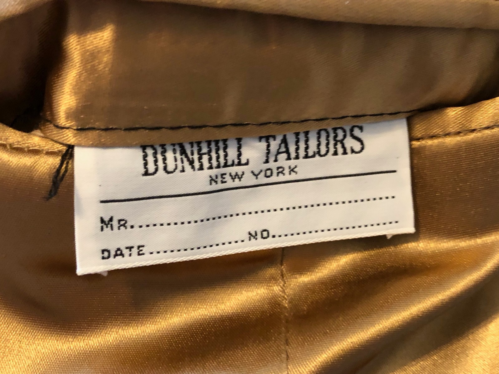 Men’s Vintage Dunhill Tailors Camel Hair Double-Breasted Overcoat – Size 38