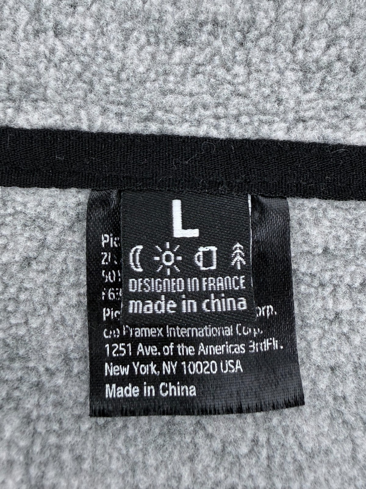 Picture Organic Marco Polartec Hooded Fleece Jacket Mens L Gray Full Zip