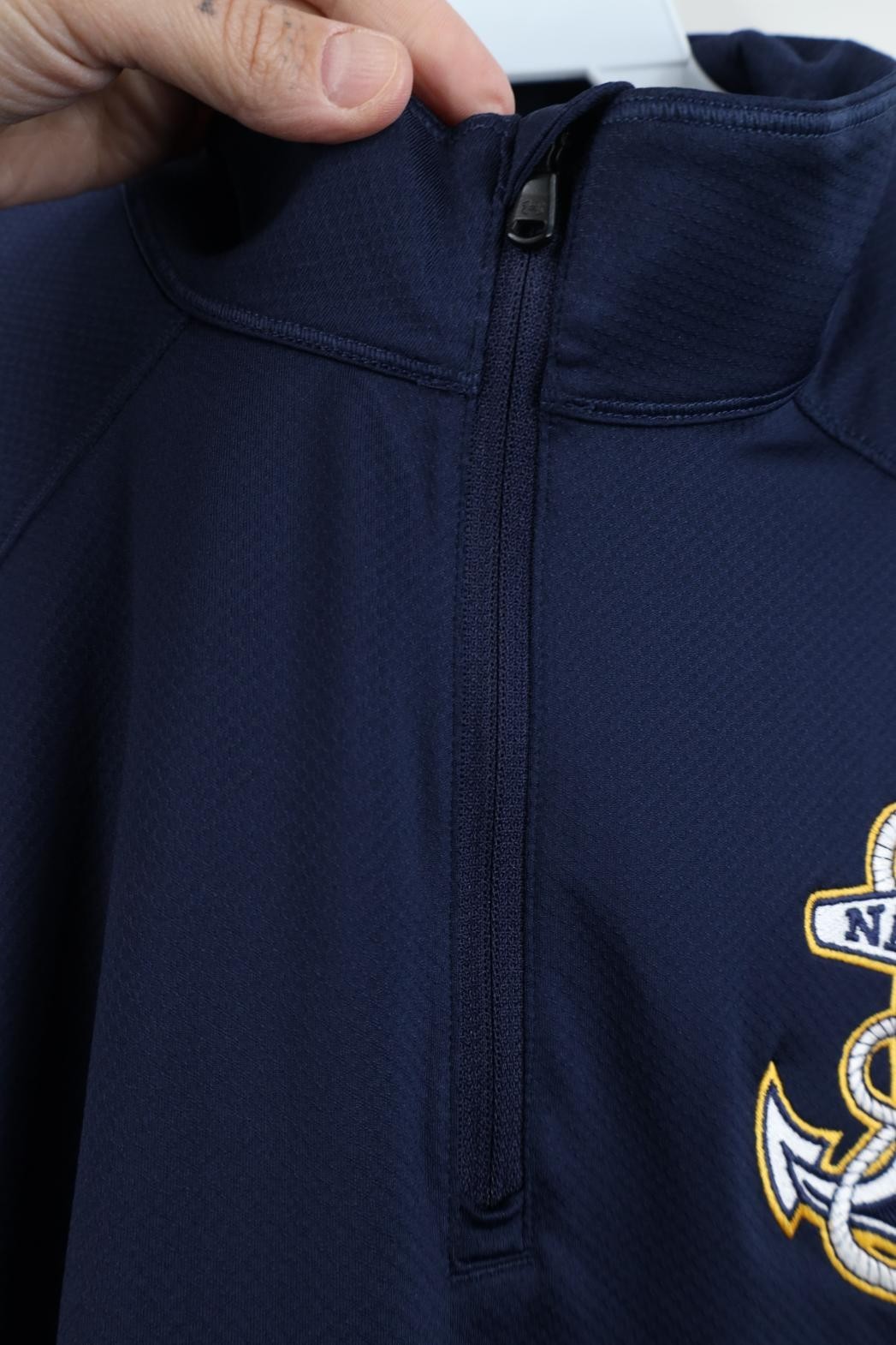 Under Armour Mens Large United States Navy Naval Academy 1/4 Zip Jacket Top