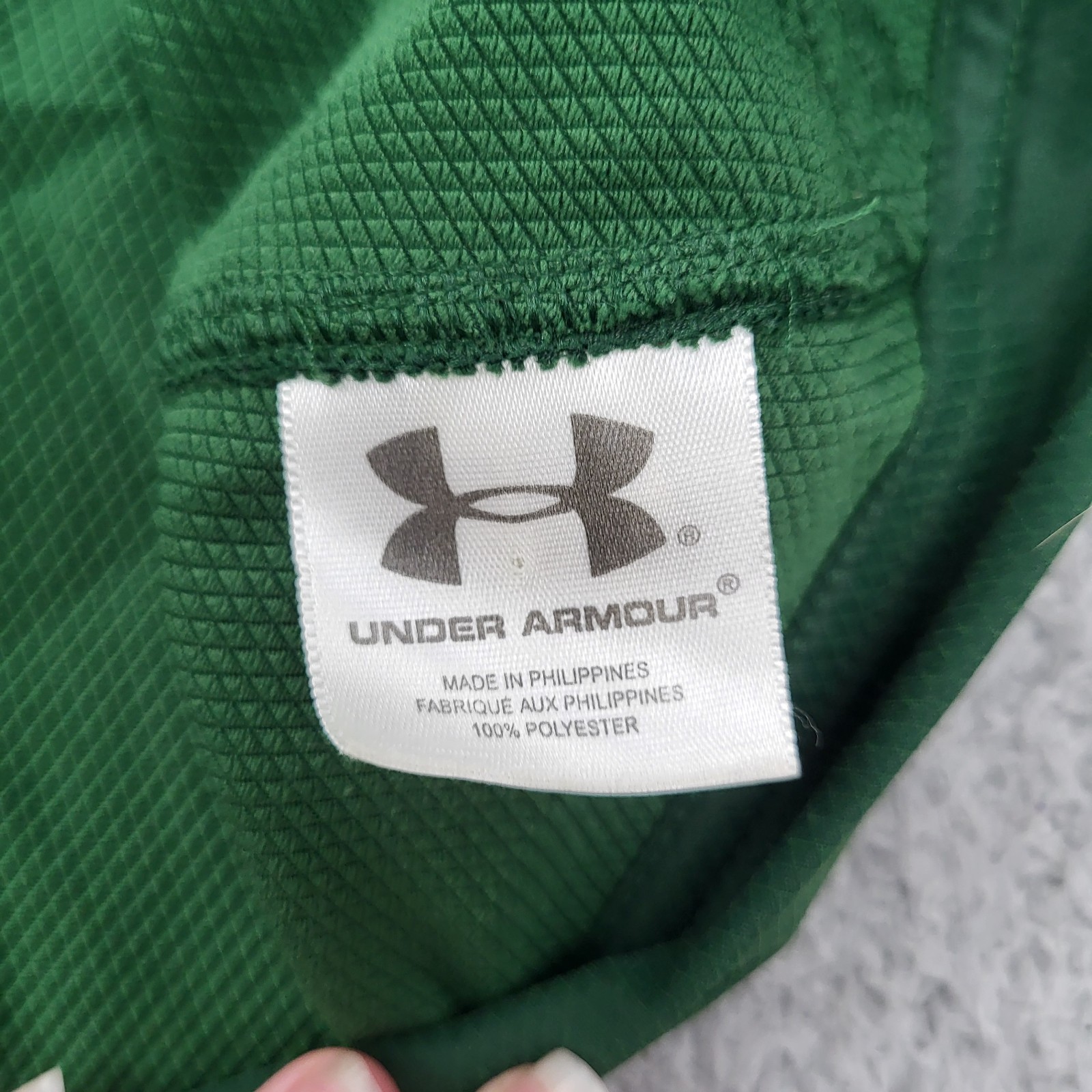 Under Armour All Season Gear Jacket Mens Large Green Windbreaker Full Zip Pocket