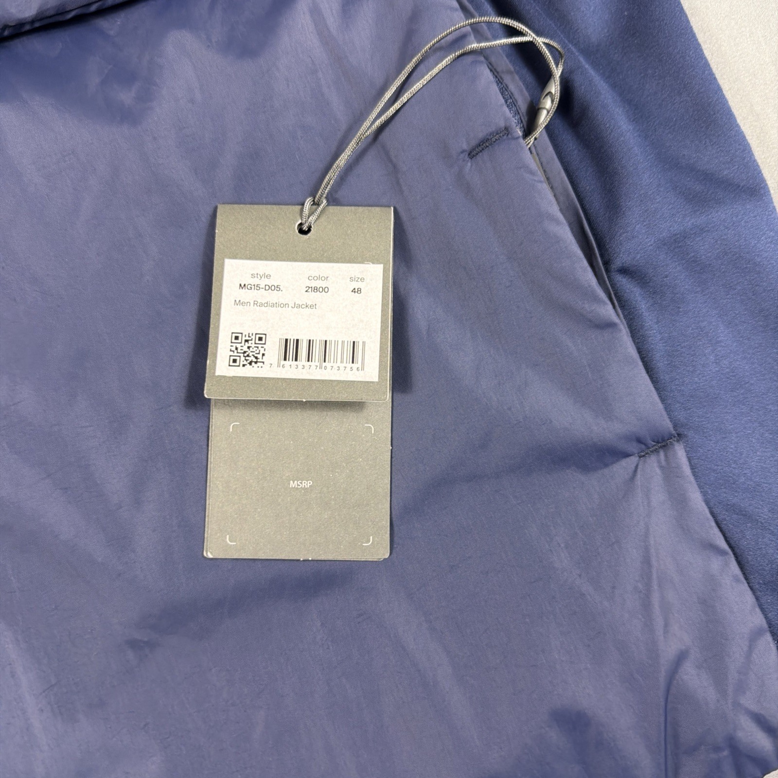 KJUS Golf Jacket Radiation Chest Logo Small Blue Polyester Spandex NWT MSRP $229