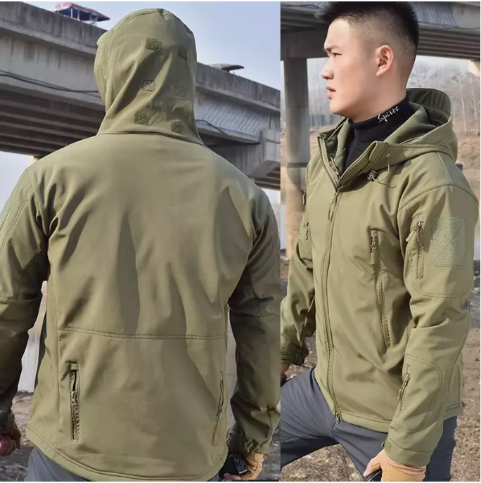Men’s Tactical Jacket Waterproof Soft Shell Military Warm Outdoor Work Coat