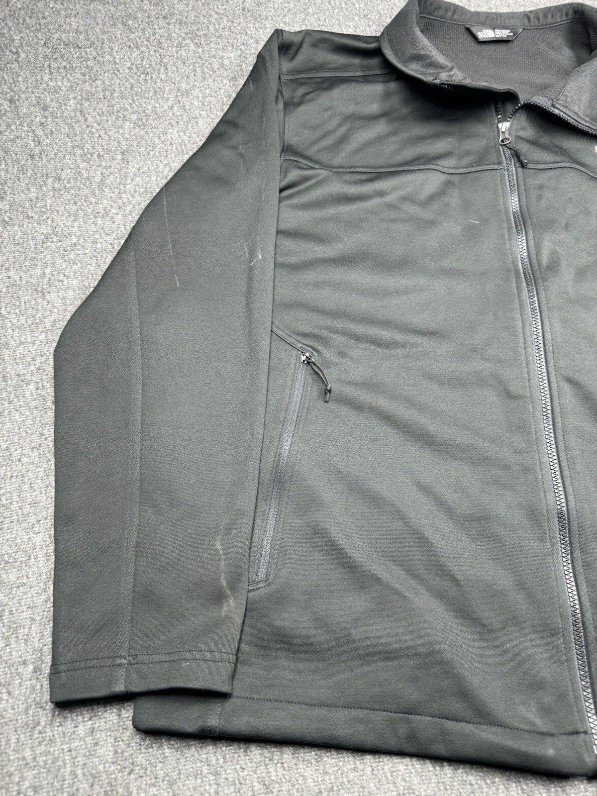 The North Face Mens Jacket 2XL Black Windwall Full Zip Hiking Walking