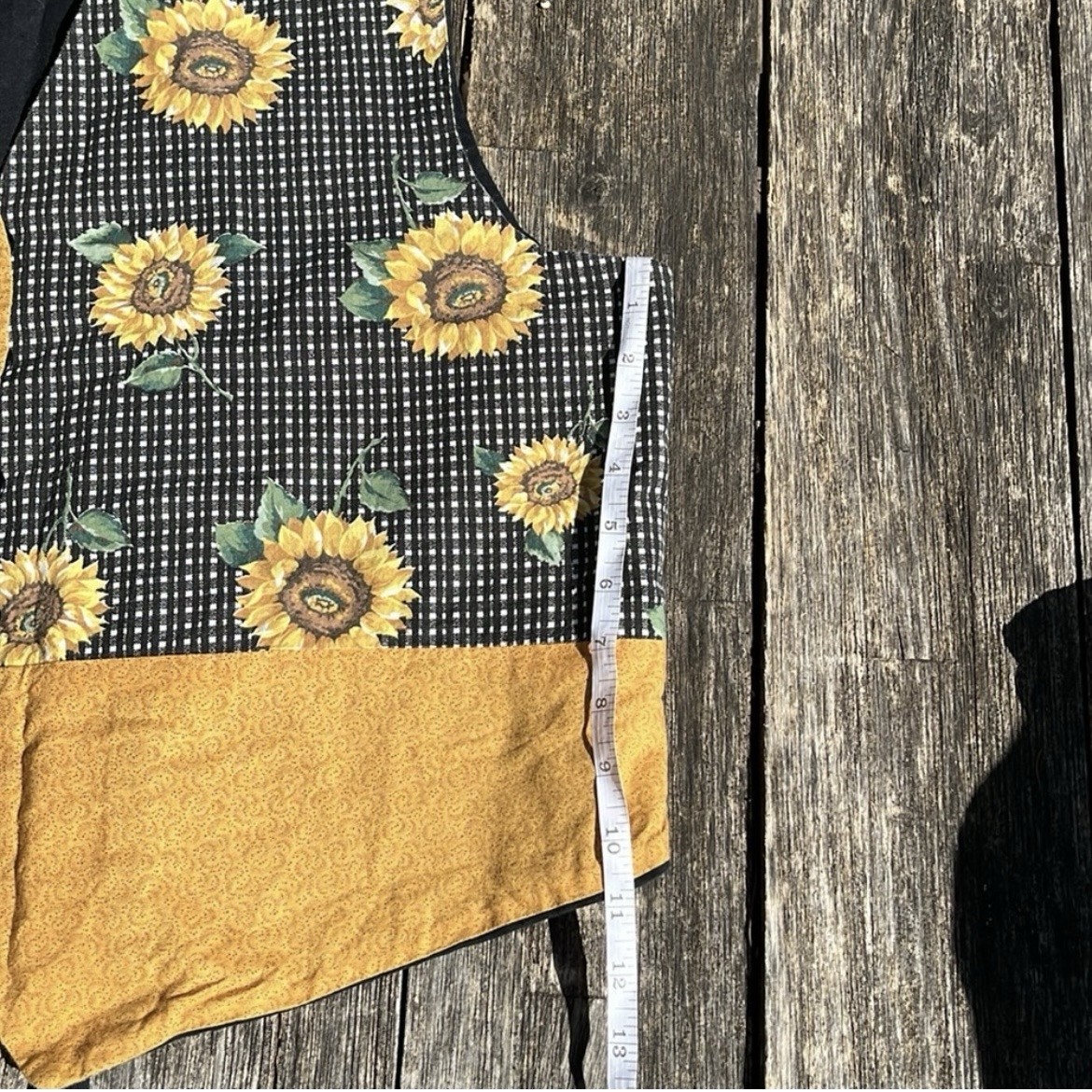 Unisex Adults XL Sunflower Floral Patchwork V-Neck Lined Button Vest