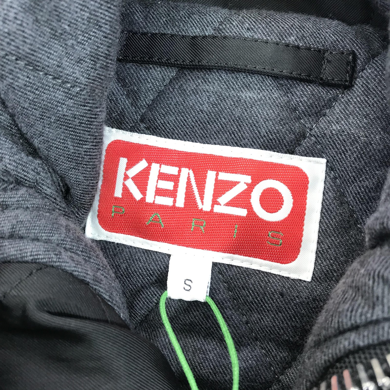 Kenzo Jacket Mens Small Black Short Parka Fur Hood Removable Quilted Insulated