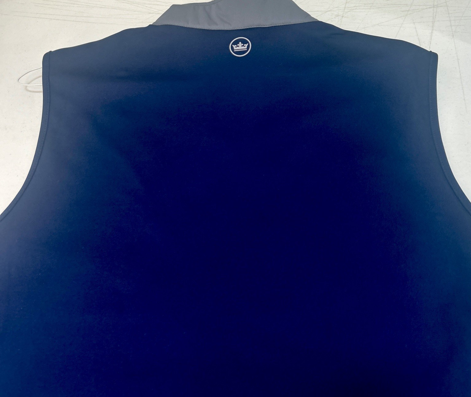 PETER MILLAR Crown Golf Vest Sz L Polyester/Spandex Full Zip Bay Creek Logo