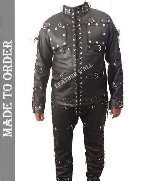 Men’s Restraint Suit Straitjacket And Pants Heavy Duty Restriction Catsuit LARP