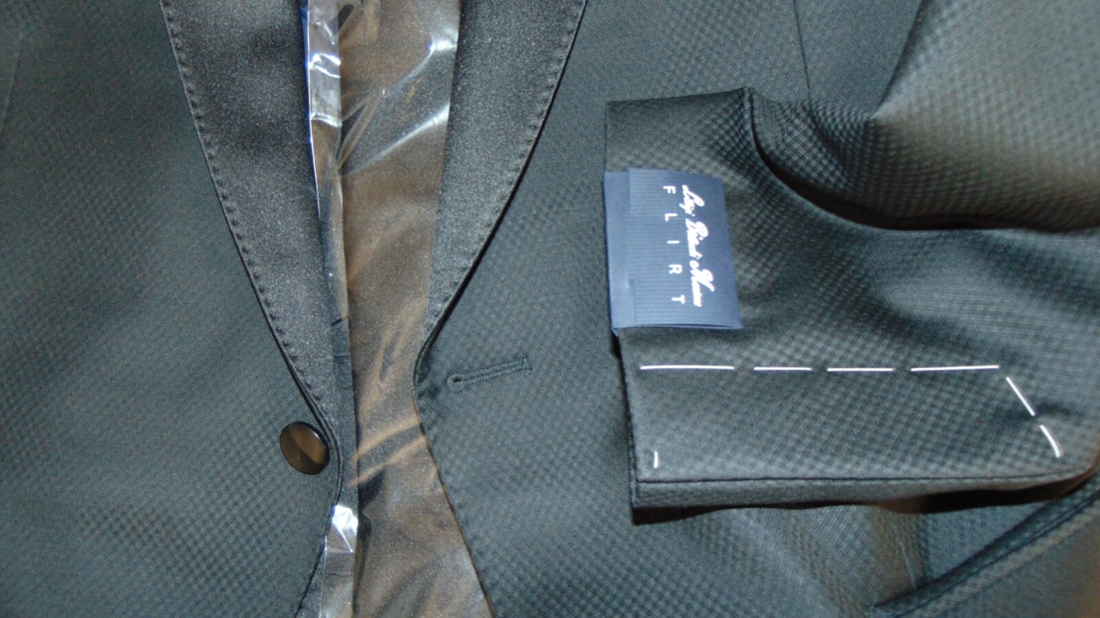 L.B.M. LUIGI BIANCHI MANTOVA TUXEDO BLACK 56 SLIM 1595.00 CART.717S x