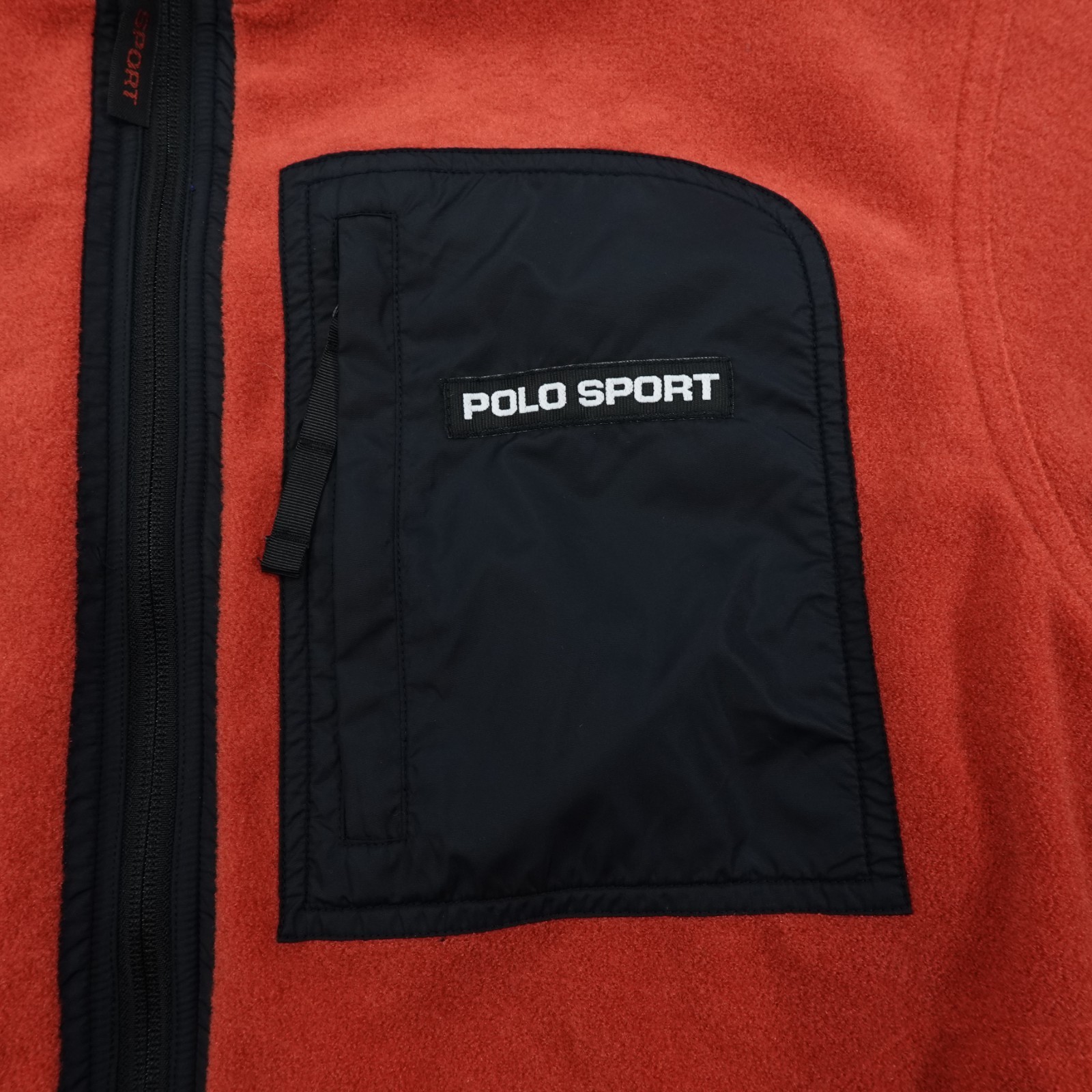 Vintage Polo Sport Ralph Lauren Jacket Mens Medium Reversible Fleece Nylon 90s