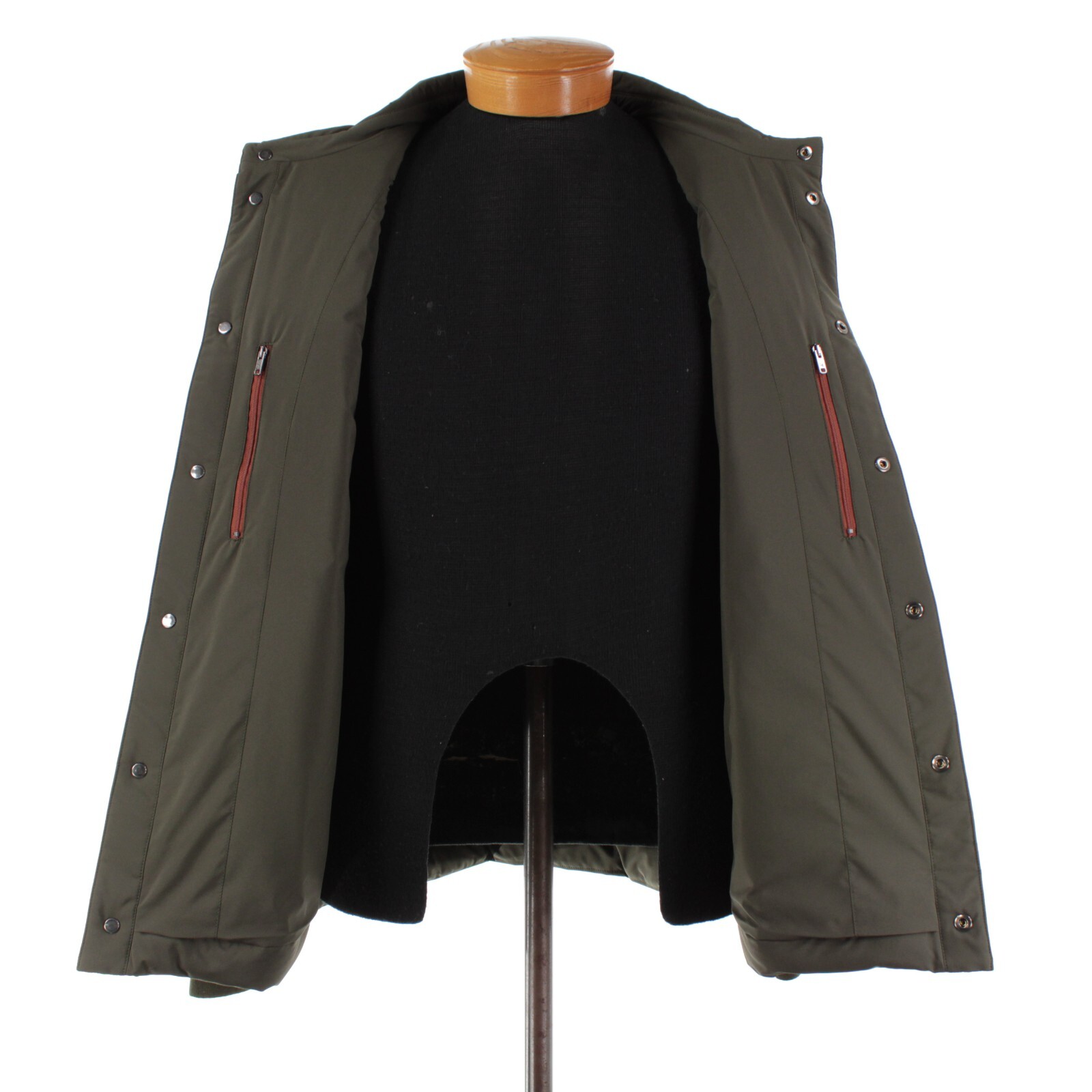 Luciano Barbera NWT Down Mixed Media Jacket Size 60 (4XL US) In Solid Green