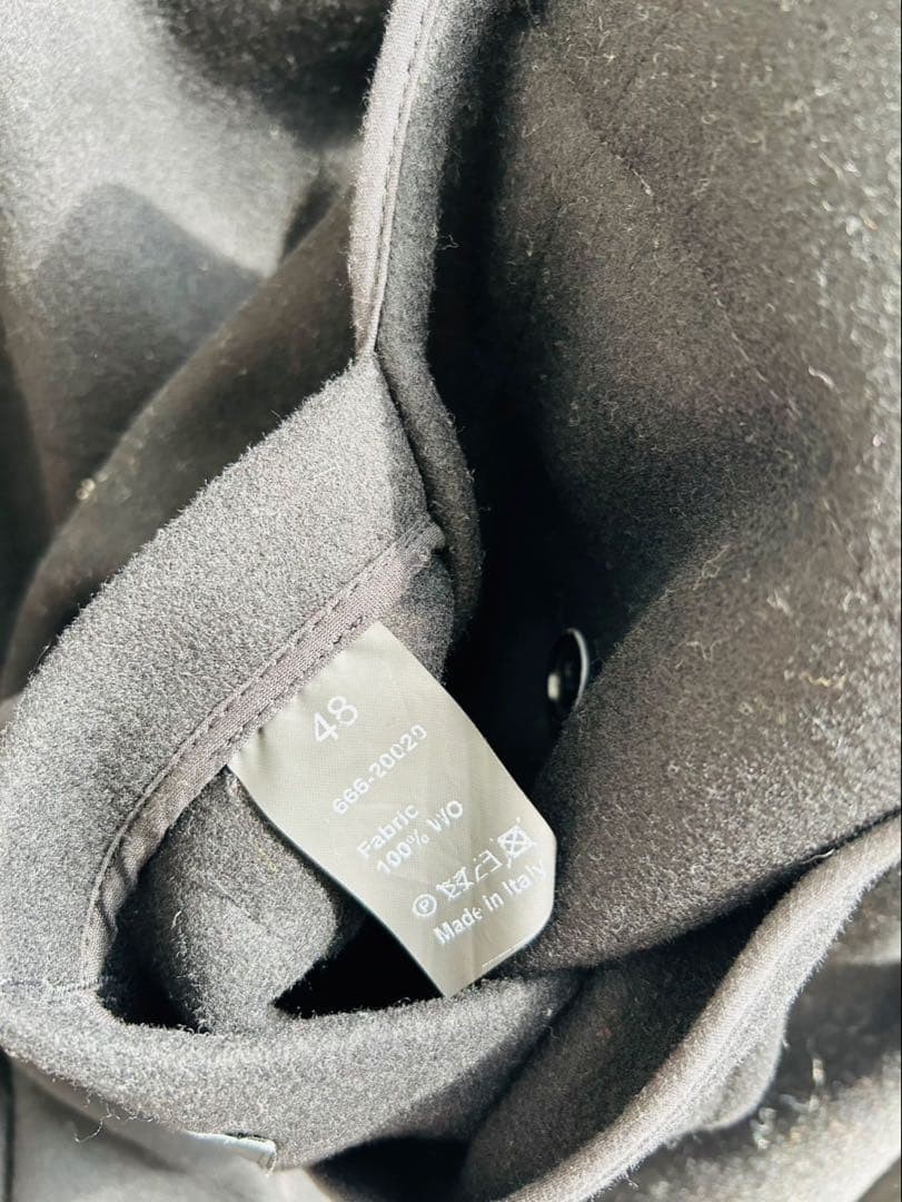 Used 2016 Raf Simons Oversized Coat Size 48 Black Length 105cm
