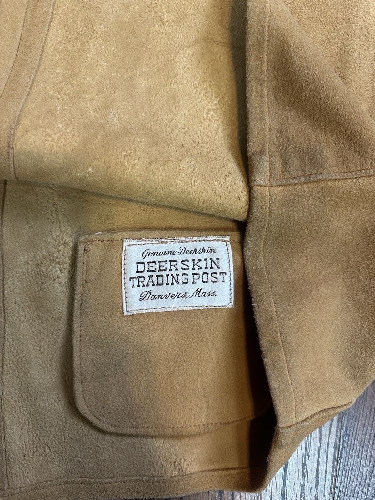 Vintage Western Deerskin Trading Post Side Zip Suede Vest L/XL