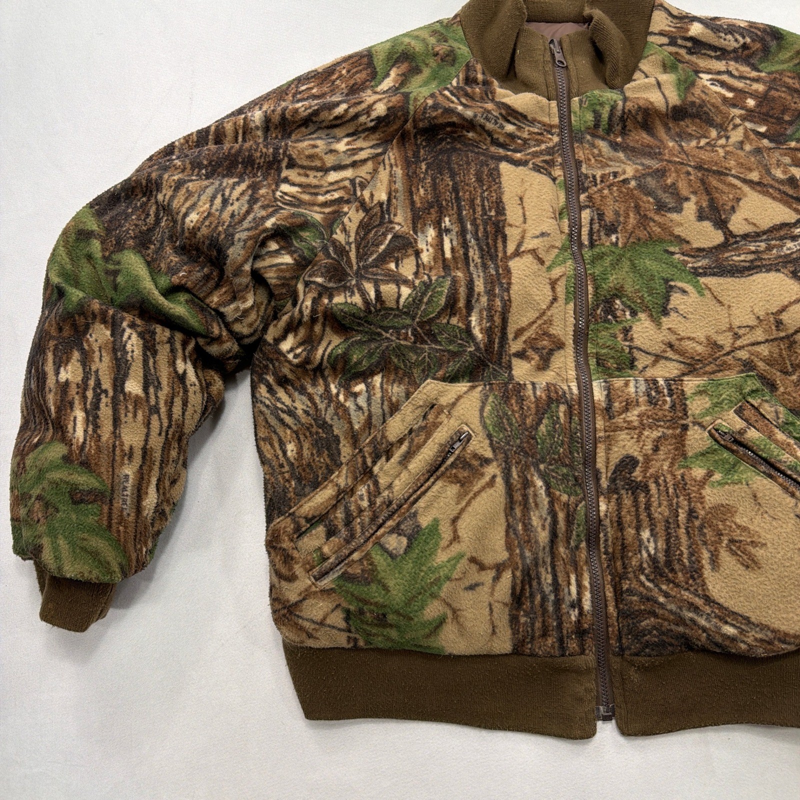 VTG Cabela’s Reversible Puffer Jacket Realtree Camo Goose Down Brown Mens Size L