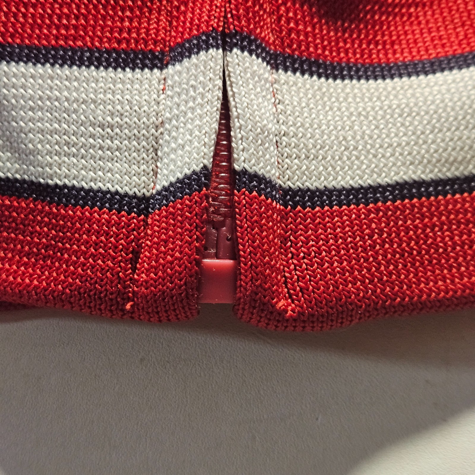 Vintage Red White G Unit Heavyweight Embroidered Full Zip Jacket 2XL Nice