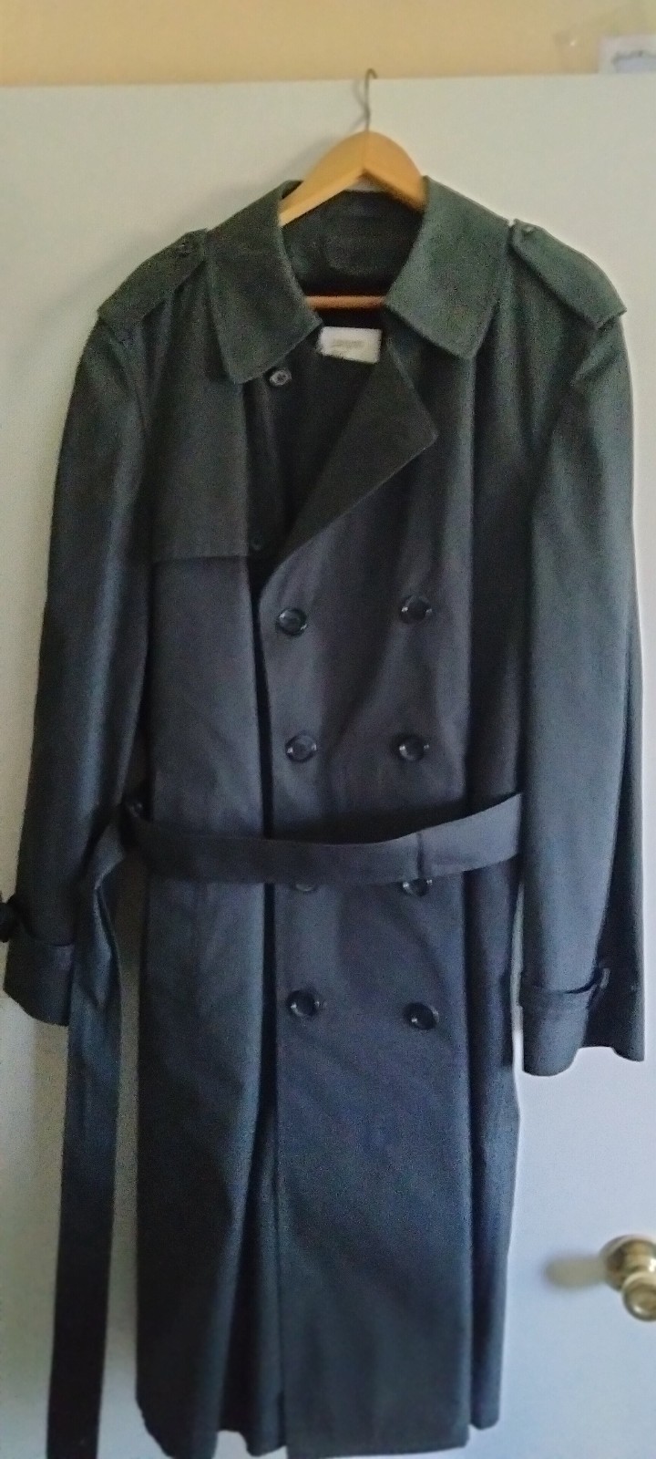 London Fog Double Breasted MainCoats TrenchCoat-Dark Grey-Zipper Lining-44R