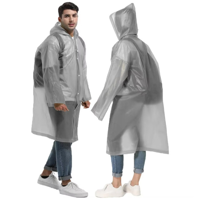 Unisex Adult Waterproof Raincoat Rain Coat Hooded Jacket Poncho Rainwear Camping