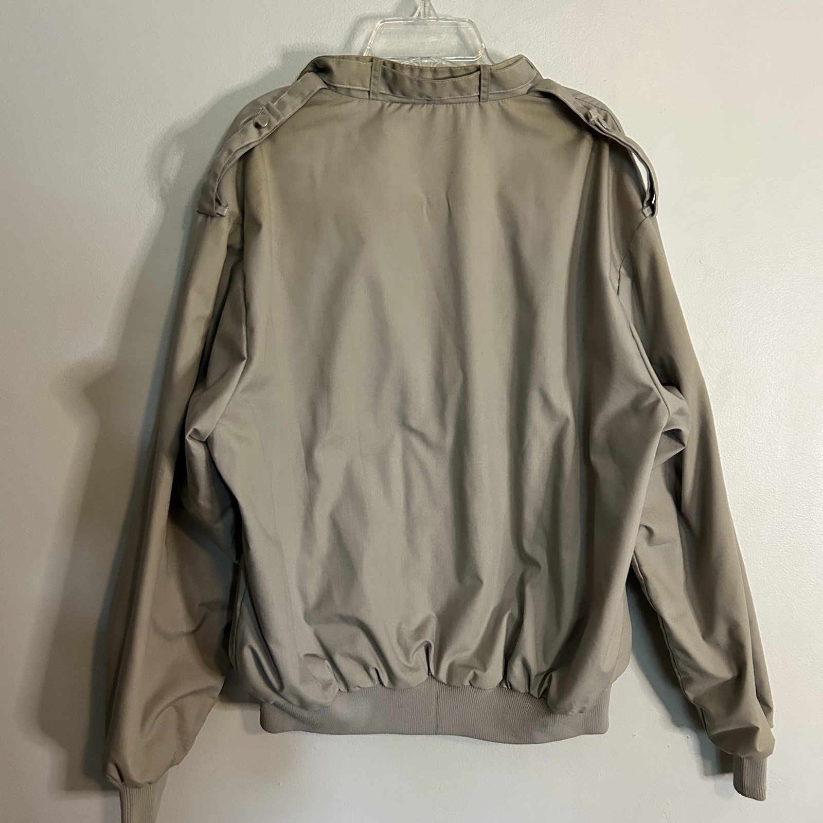 Vtg 70s King Louie Cream Bomber Jacket Harrington Style Men’s Large Golf Jacket