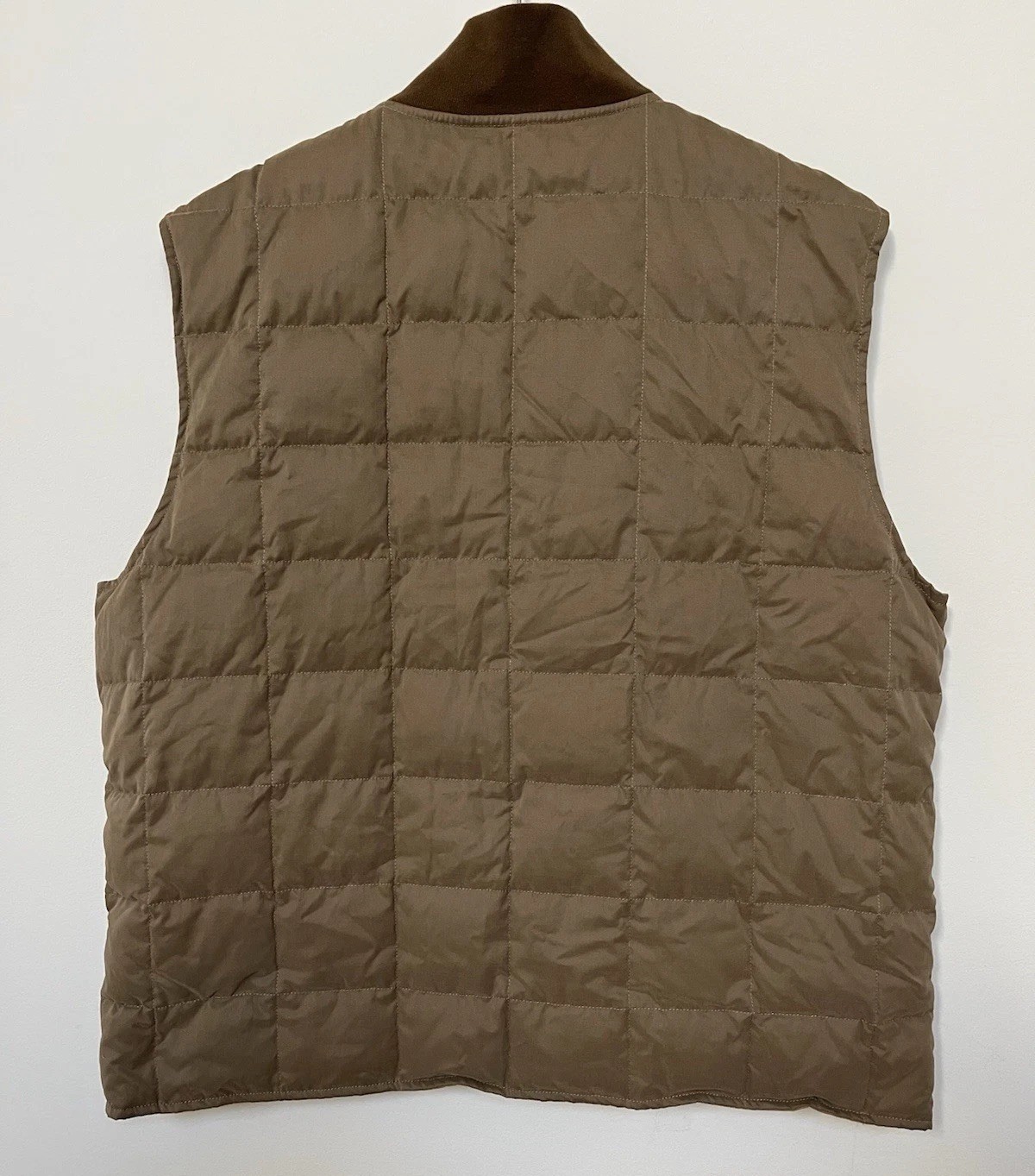 Flint and Tinder Men XL Caliber Quilted Duck Down Vest Zip Up Brown Huckberry