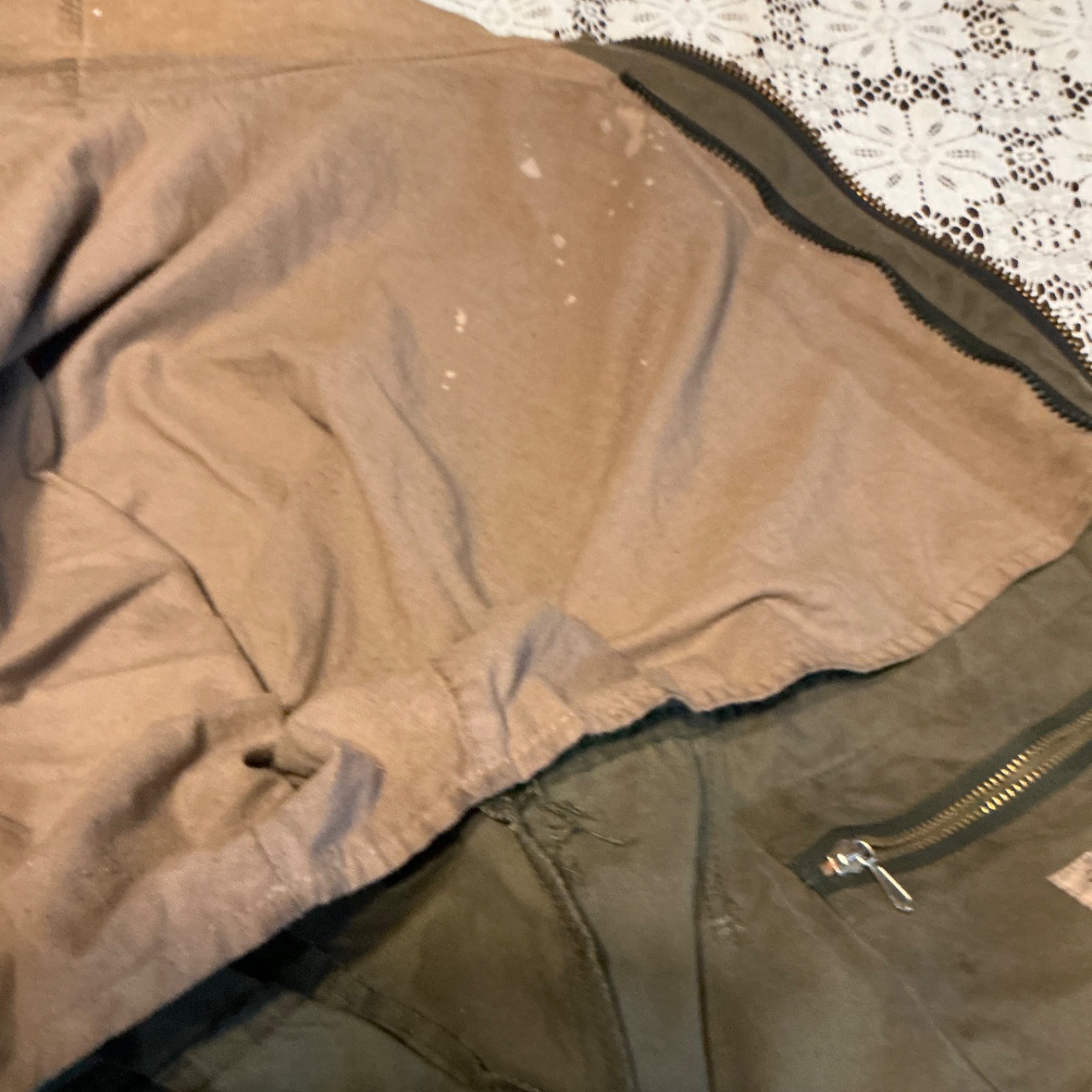 Filson 1438N All Season Rain Coat Men’s large Oil Finish Cover Cloth 6oz used