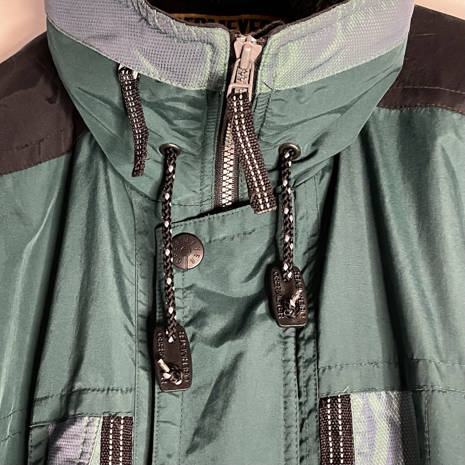 Vintage Obermeyer Nomad 1 One Piece Ski Snowsuit Mens Green Black size Large