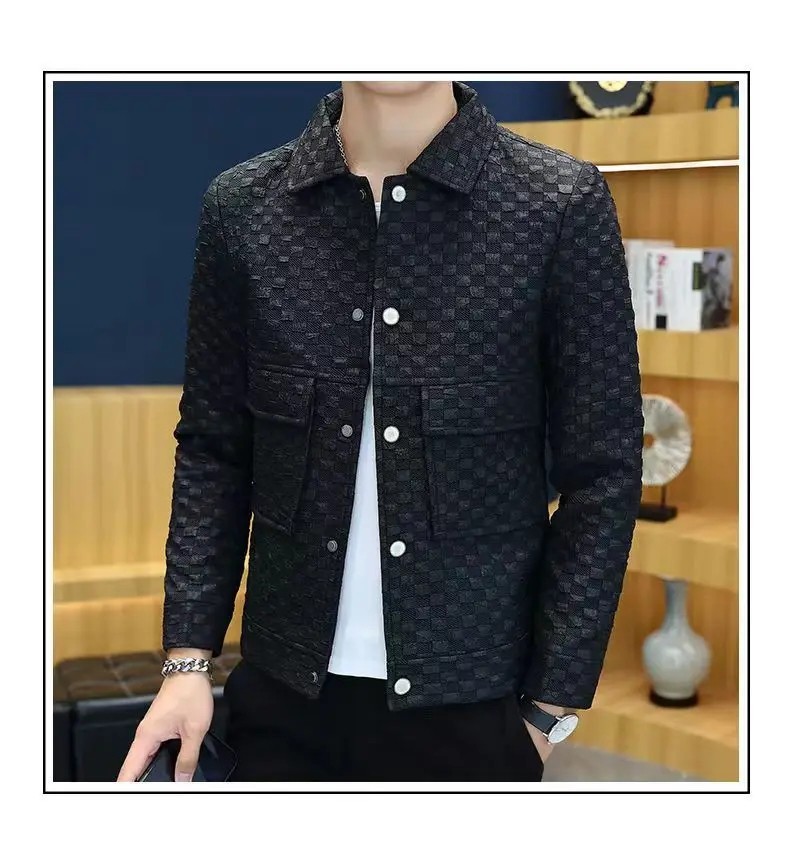 Luxury Men Jacket Fashion Casual Trendy Streetwear Loose Fit Retro Outwear Coat