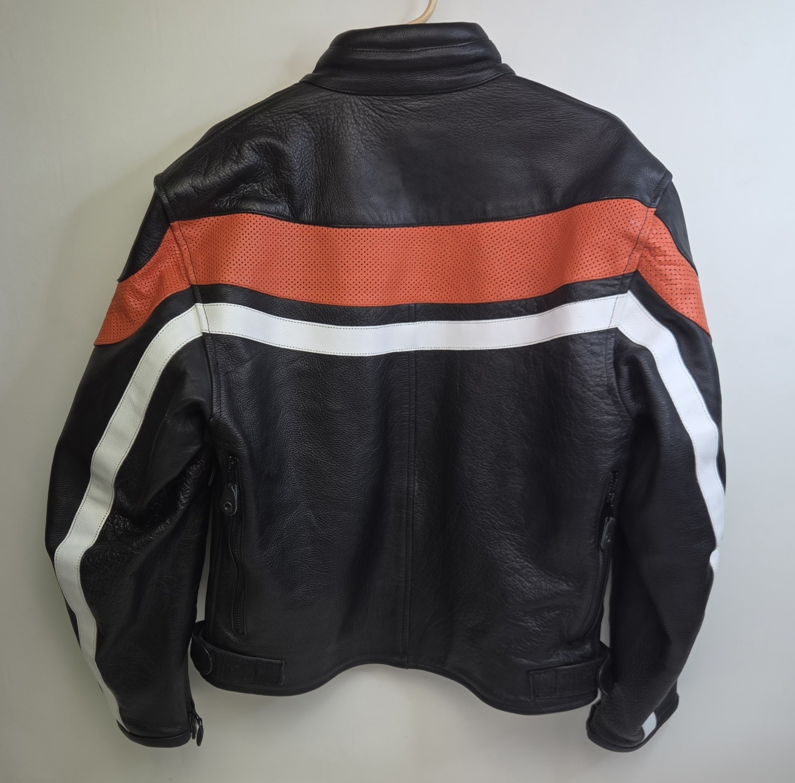 Mas Leather Biker Jacket Mens Size 42 Motorcycle