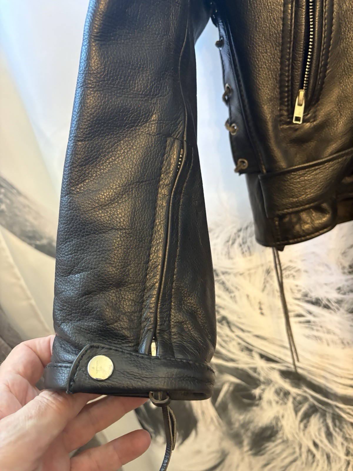 Milwaukee Leathers Jacket Xxl. Lace Up Sides, Black, Zip Liner
