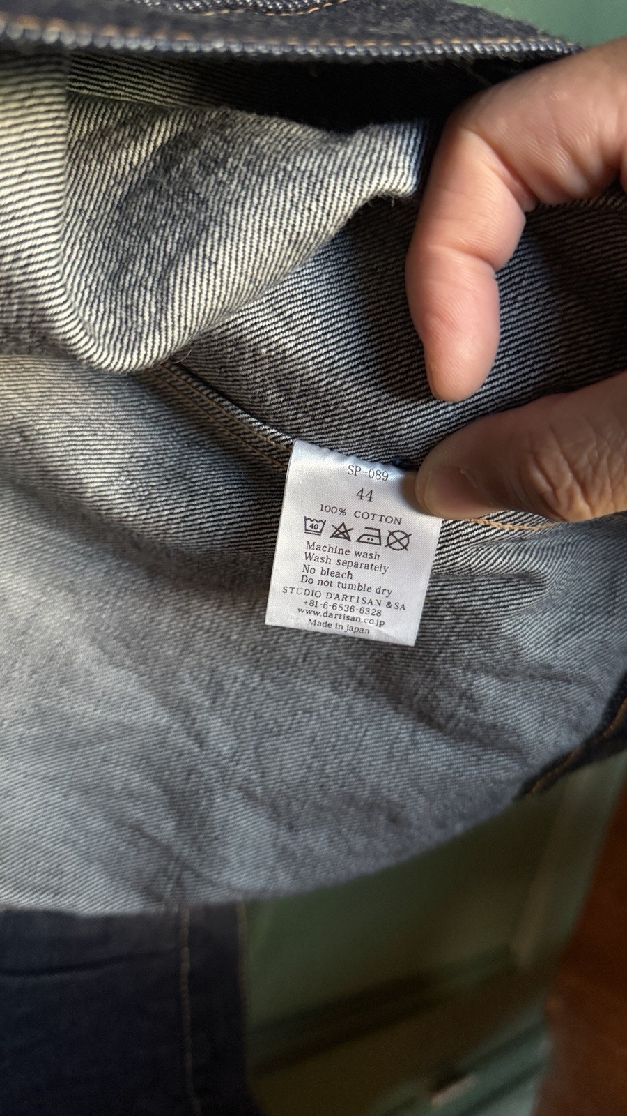 STUDIO D’ARTISAN 45TH ANNIVERSARY «ISHIKAWADAI» SELVEDGE JACKET Sz 44 US Seller