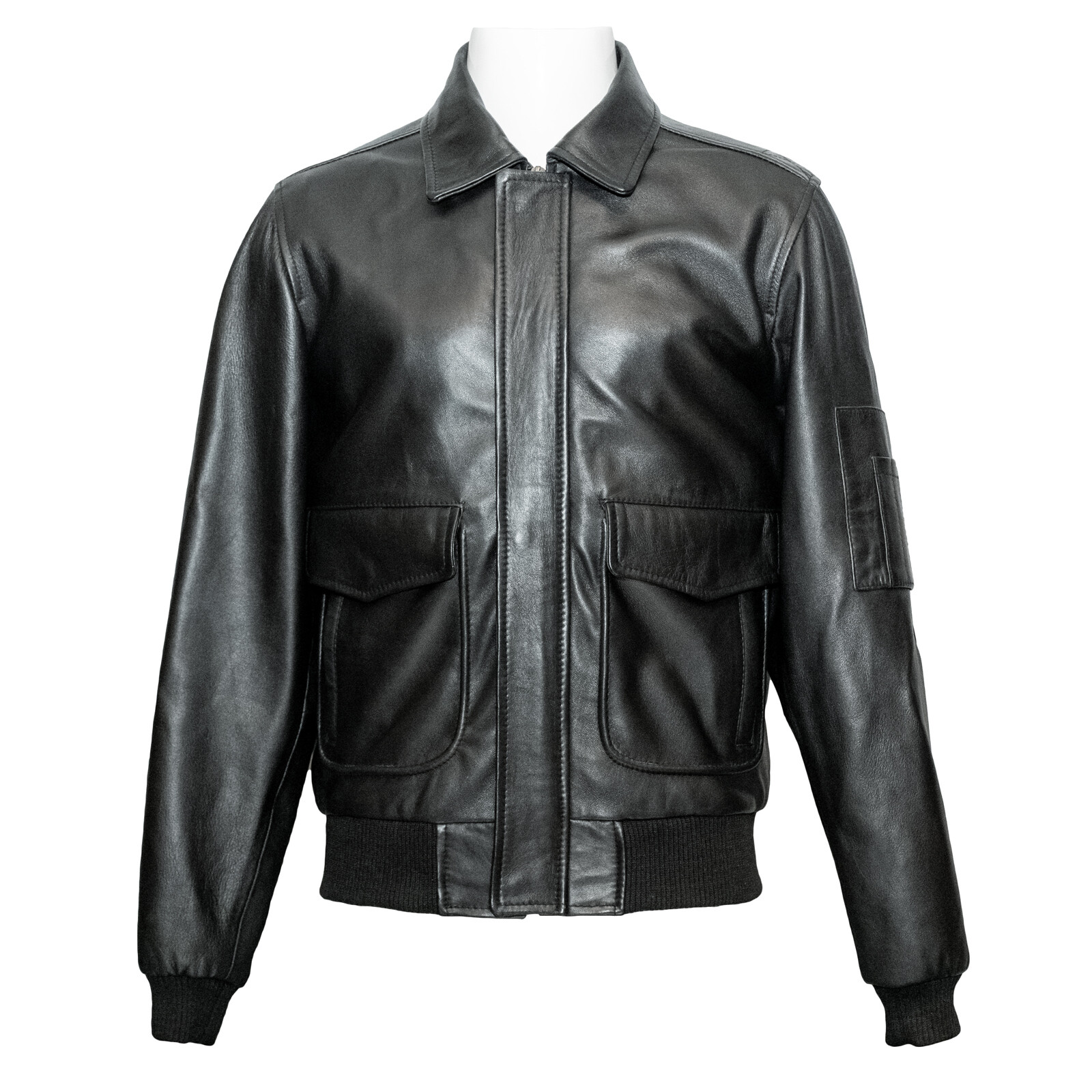 Aviator G-1 Flight Bomber Jacket Soft Sheepskin Leather W/ Removable Fur Collar