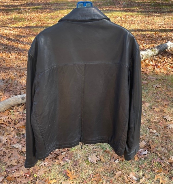 Super soft Dockers jacket, black lamb leather full zip mid-weight lined +pockets