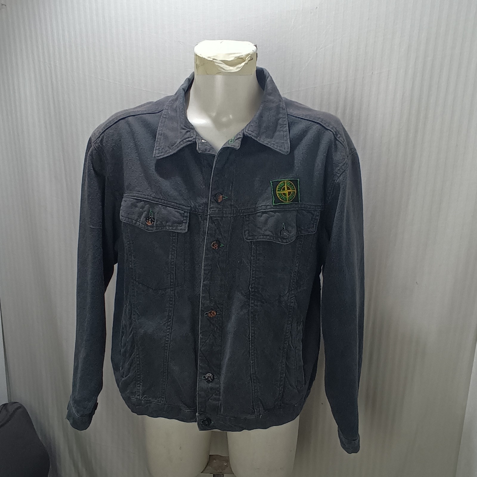 item e7189 rare vintage stone island jacket size L/XL jeans black discolored