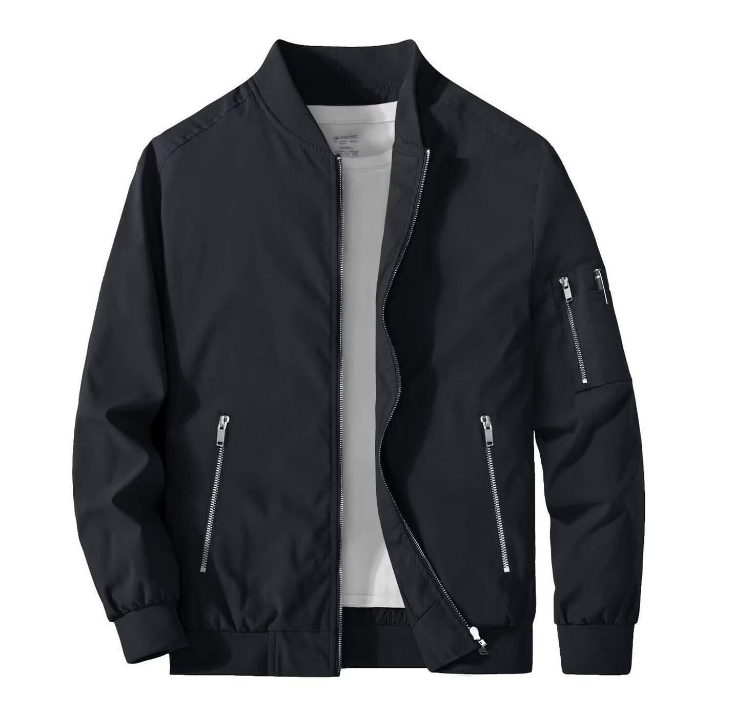 Men’s Casual Varsity Bomber Jacket Spring Lightweight Baseball Coat Windbreaker