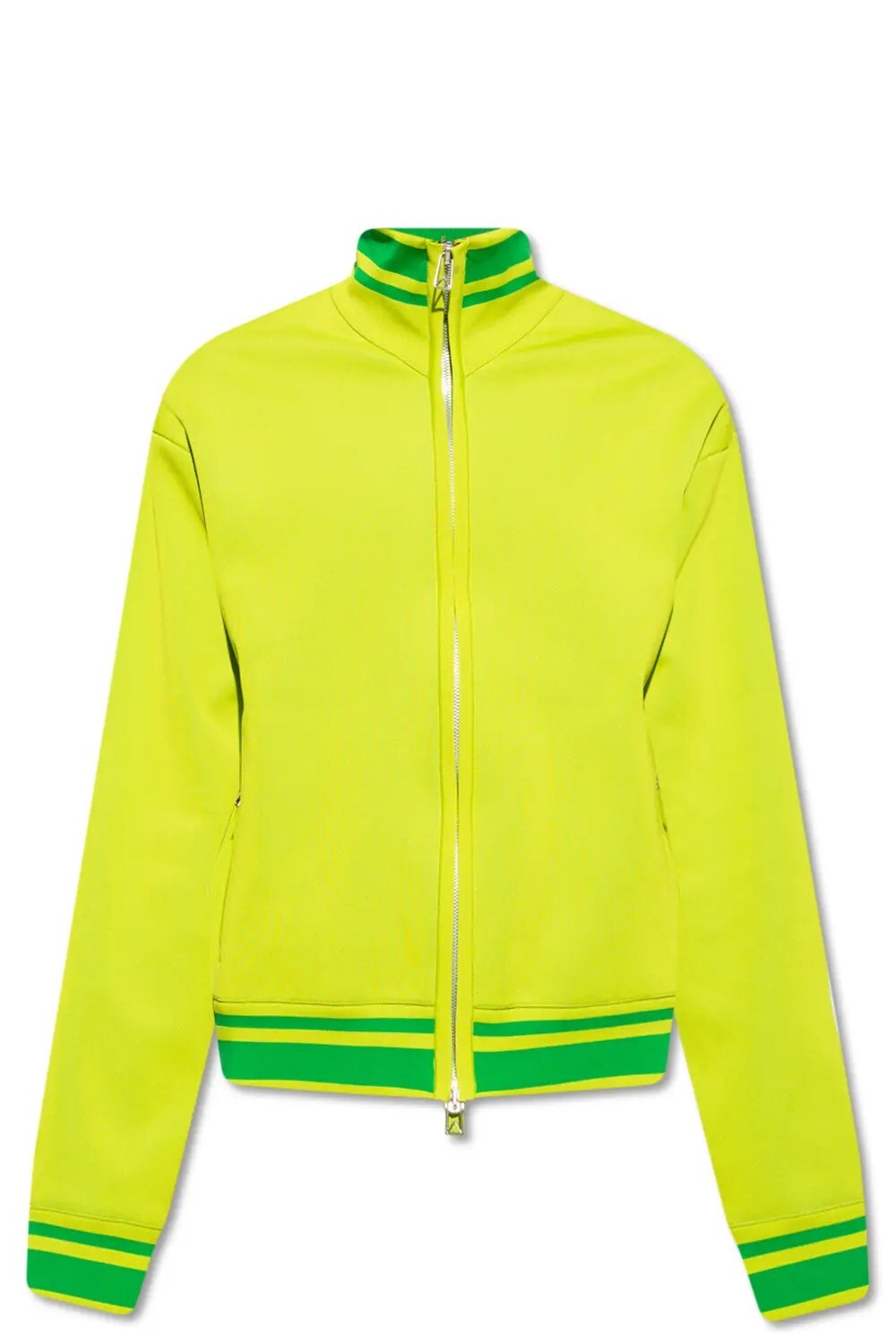 (NO CUSTOMS TAX) BOTTEGA VENETA green double layer tech fabric track jacket M