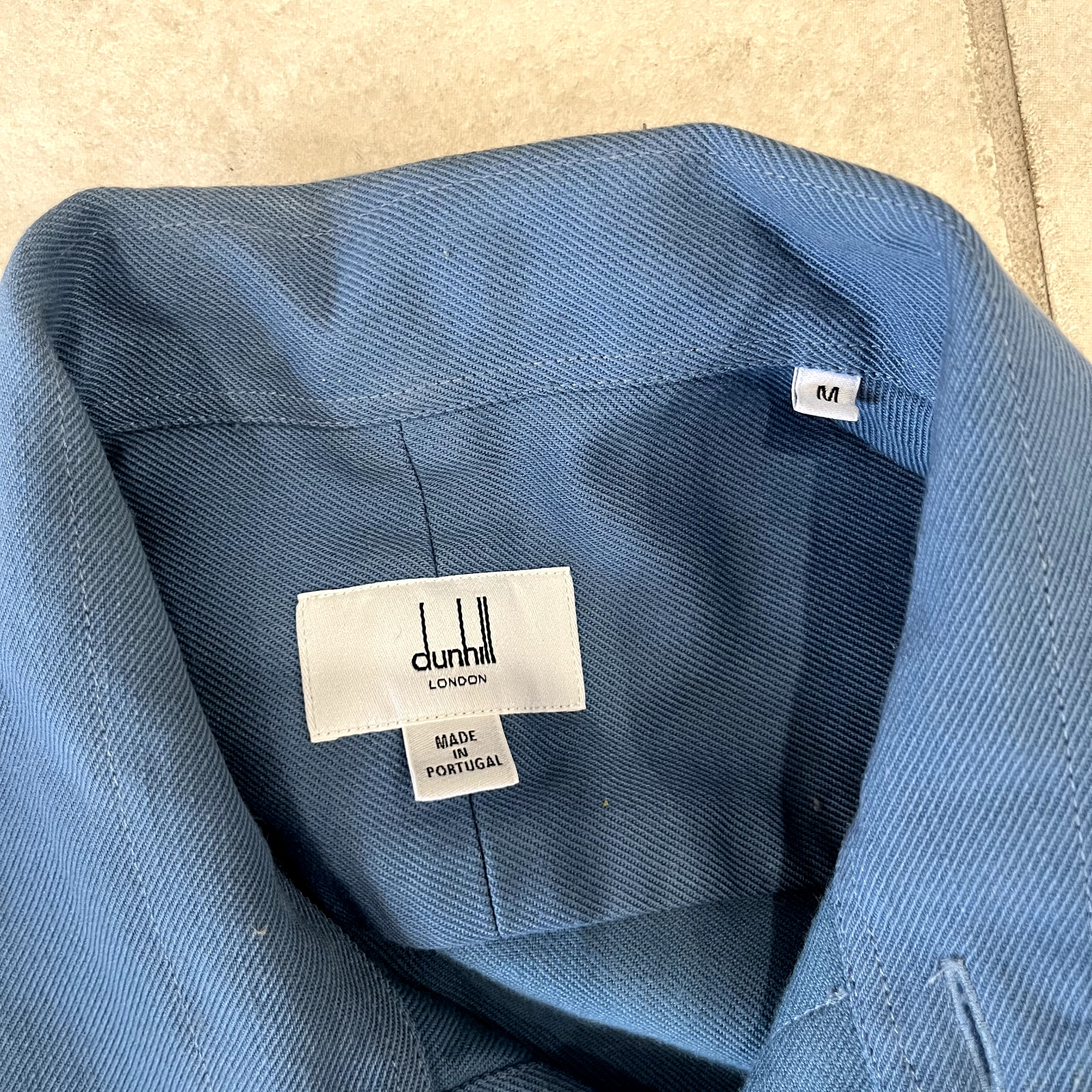Dunhill London Wool/ Cotton Mens Blue Vintage Shirt Jacket – Size M
