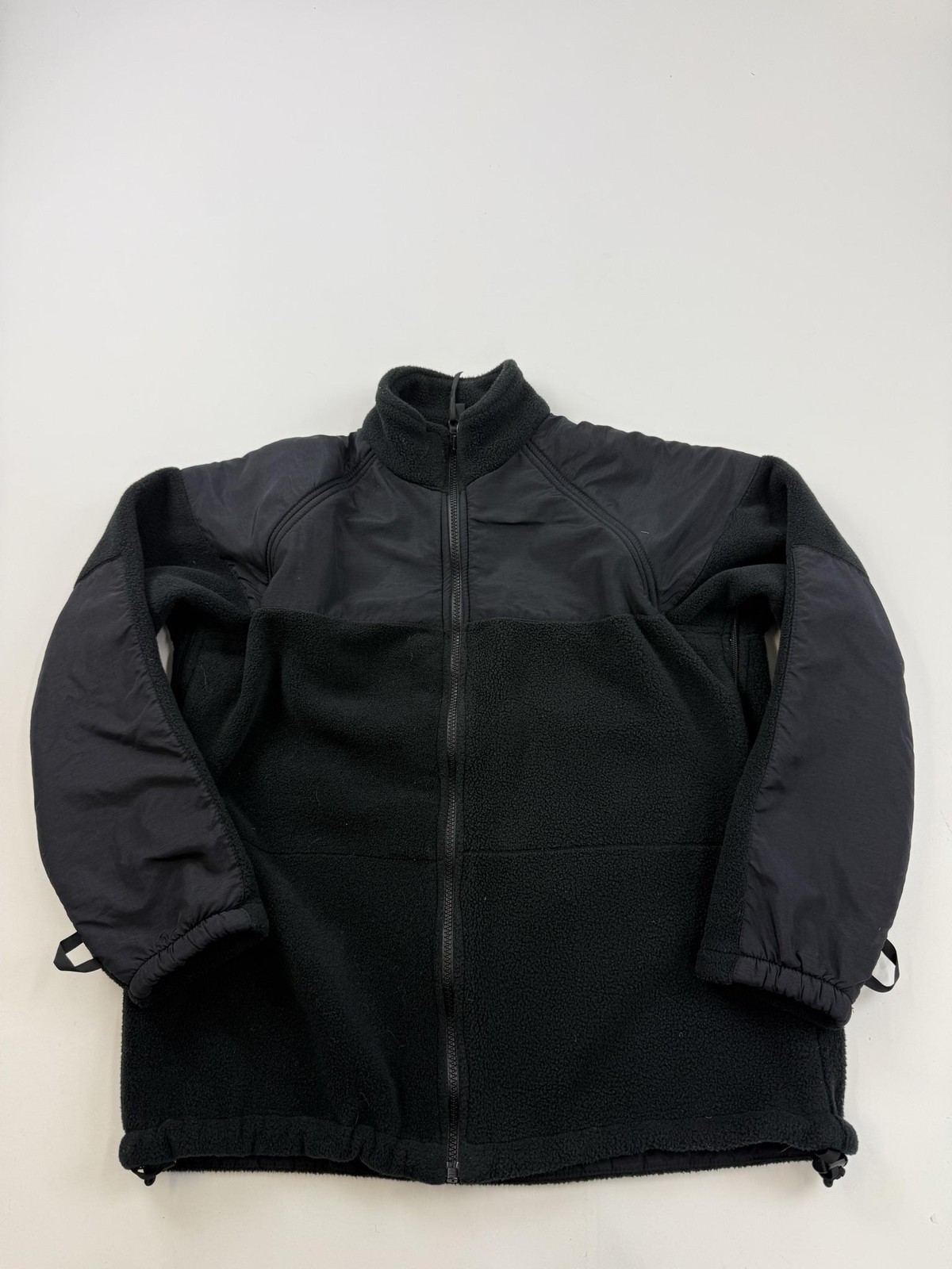 Navy Parka Military Jacket Mens Small Short Black Fleece Liner Full Zip US BIB