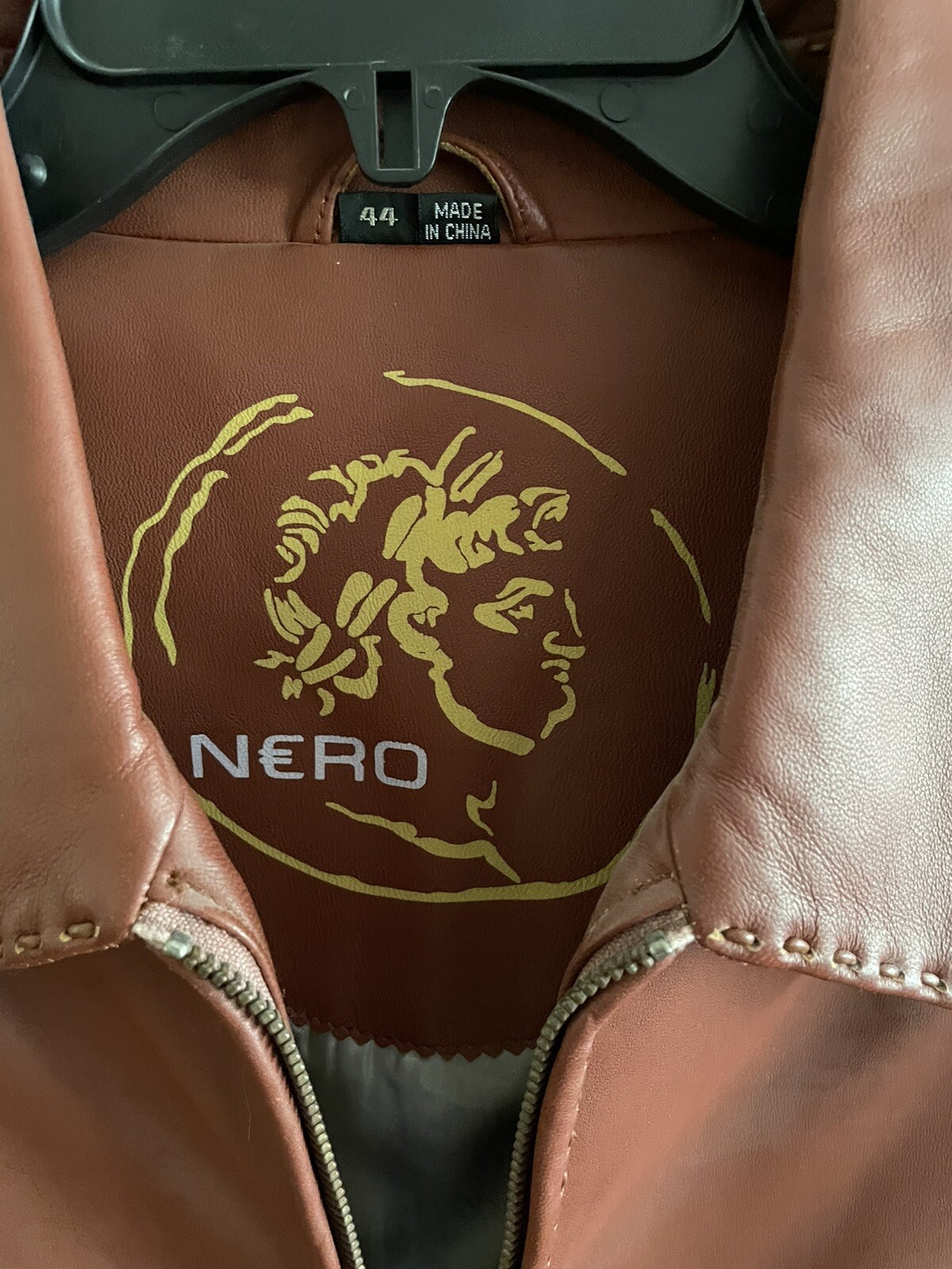 Nero Brown Lambskin Leather Jacket – Adult/Mens, exceptional, New w/ Tags