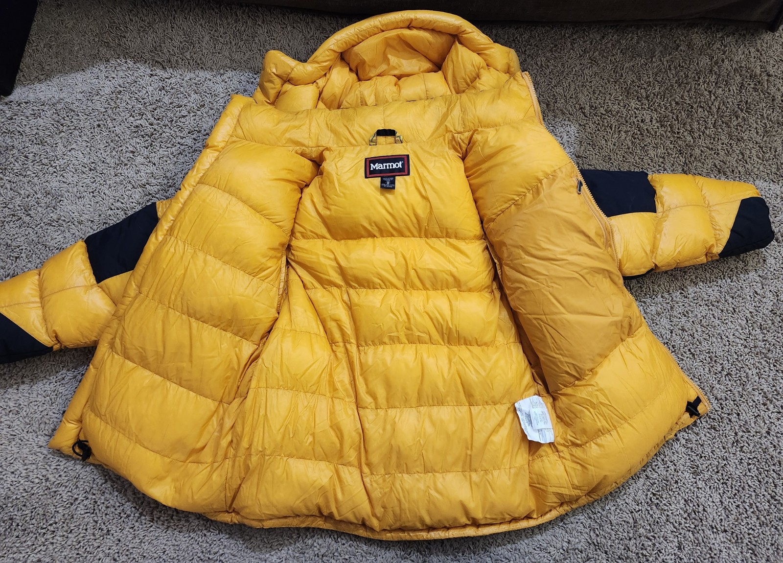 Marmot Plasma Puffer Jacket Parka – Yellow – Men’s Medium